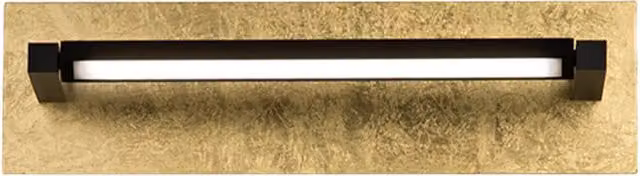 Applique LED Perenz Foglia in metallo e vetro, orientabile up/down, disponibile in oro/ottone, nero o bianco