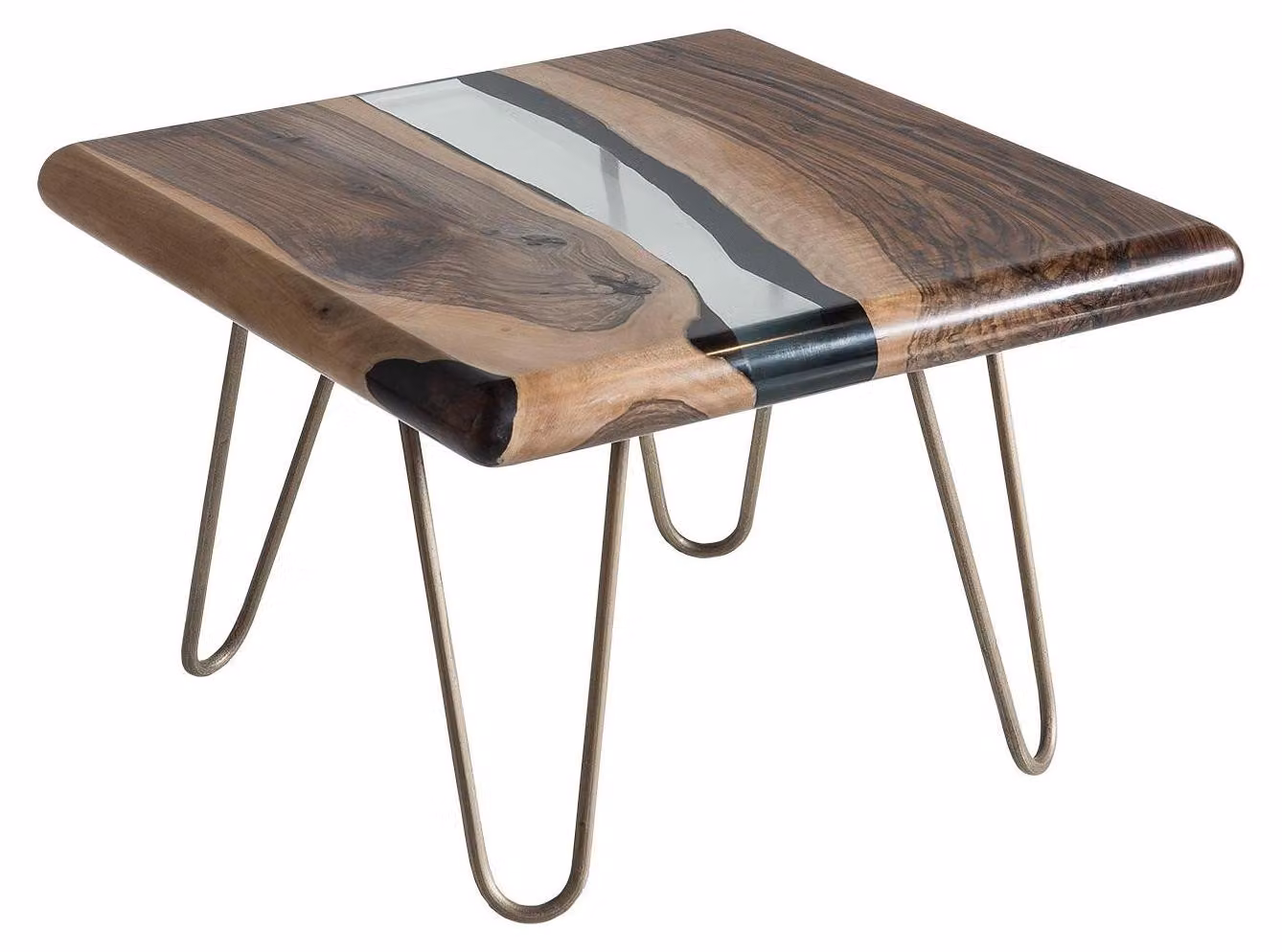 Eleganter brauner Couchtisch aus Holz im modernen Design