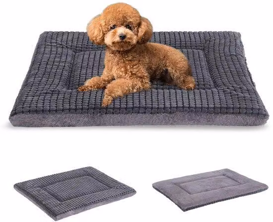 Cuccia ortopedica per cani, cuscino lavabile, morbido tappetino per cani, cuccia reversibile morbida e calda per cani di taglia piccola, media e grande, XH079, 60x45x4 cm, grigio chiaro