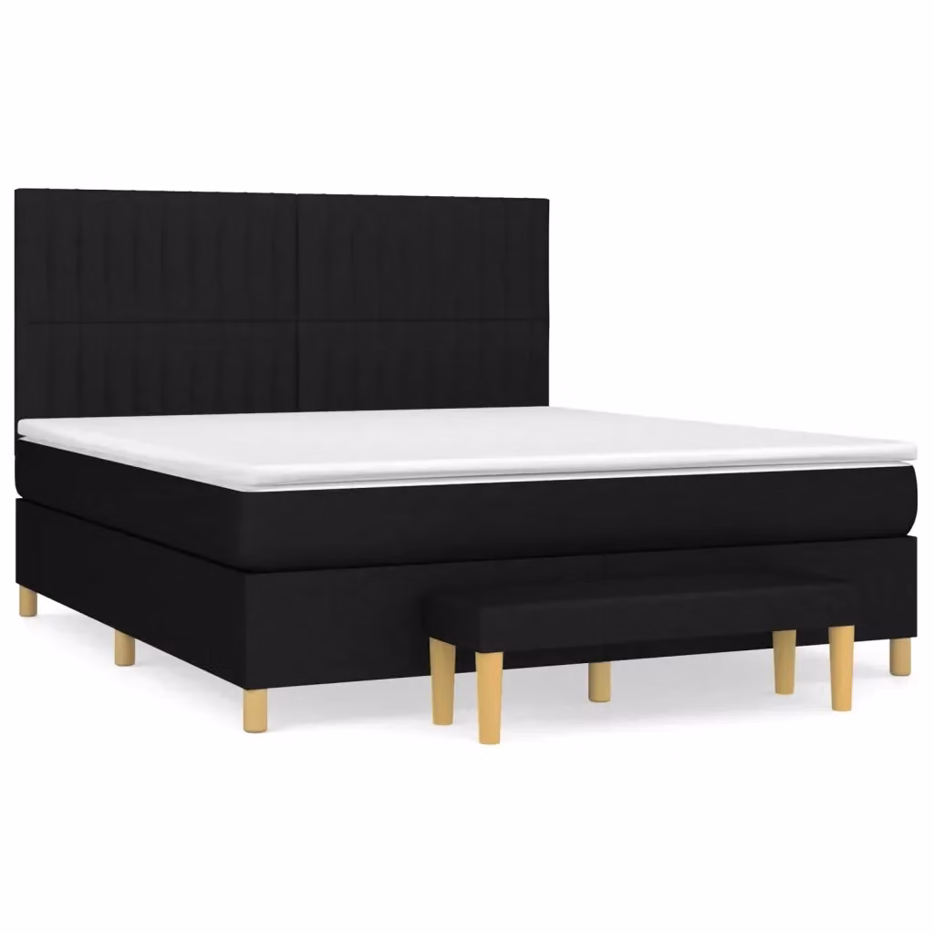 Letto Ibrido con Giroletto a Molle e Materasso vidaXL, Colore Nero e Bianco, L/P: 180 x 200 cm – 2