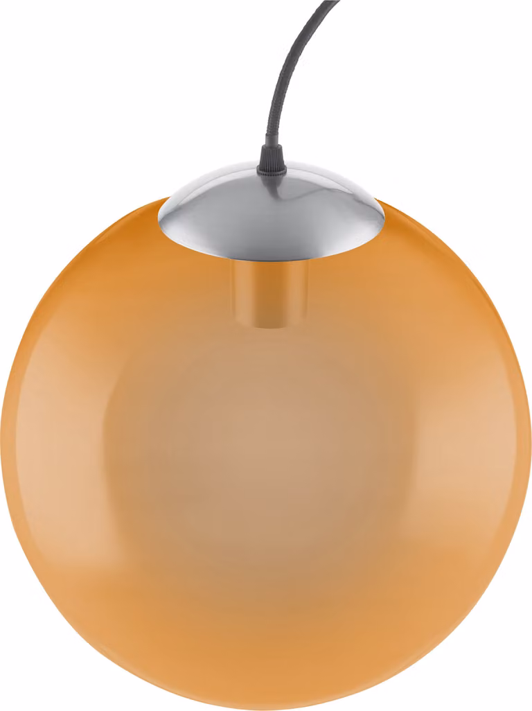 LEDVANCE Vintage Edition 1906, Plafoniera con base E27, Vetro arancione, Senza lampadina, Ciondolo a bolle d'aria
