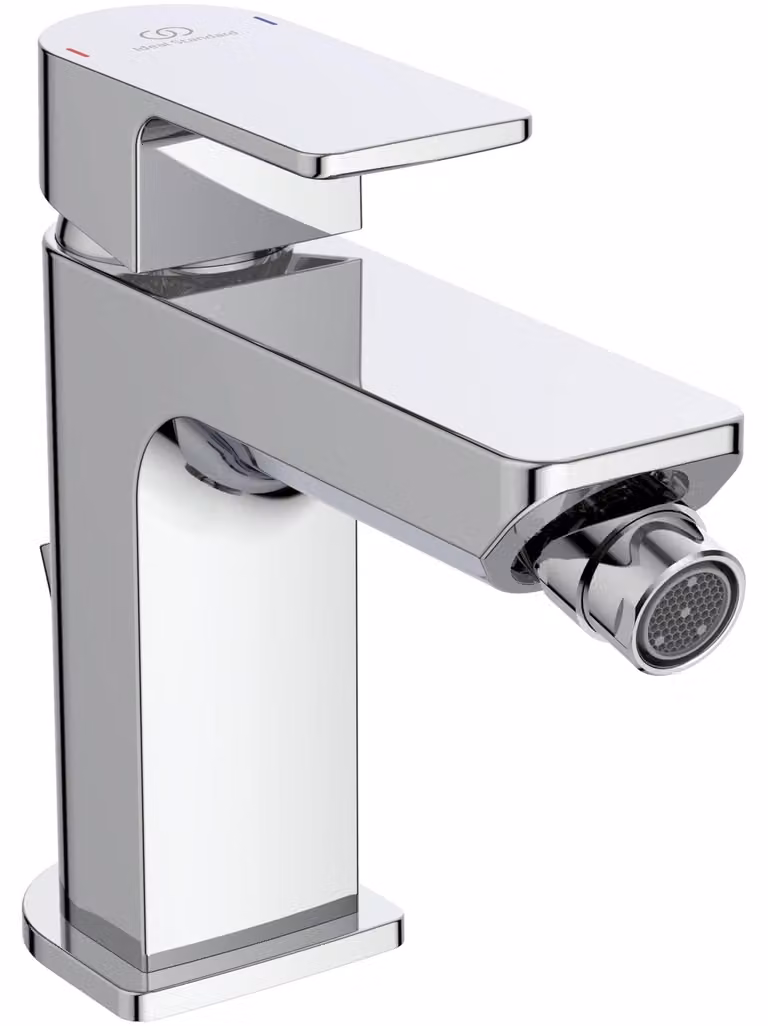 Rubinetto per bidet, monocomando, da montare a incasso, cromato, in ottone, con leva tradizionale