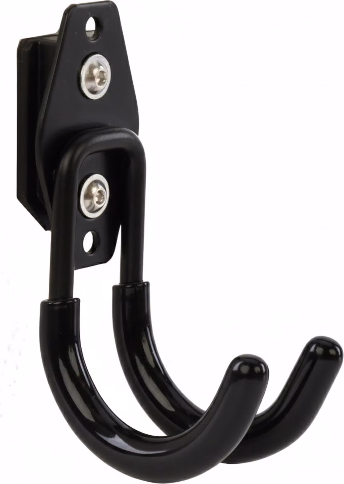 Gancio portautensili di BOTLE per sistema di valigie Qbrick per utensili elettrici, a forma di U 7 cm, stabile con rivestimento in PVC, per garage, capanni, gancio per abiti e rullo per verniciatura, gancio doppio, portata fino a 40 kg, nero