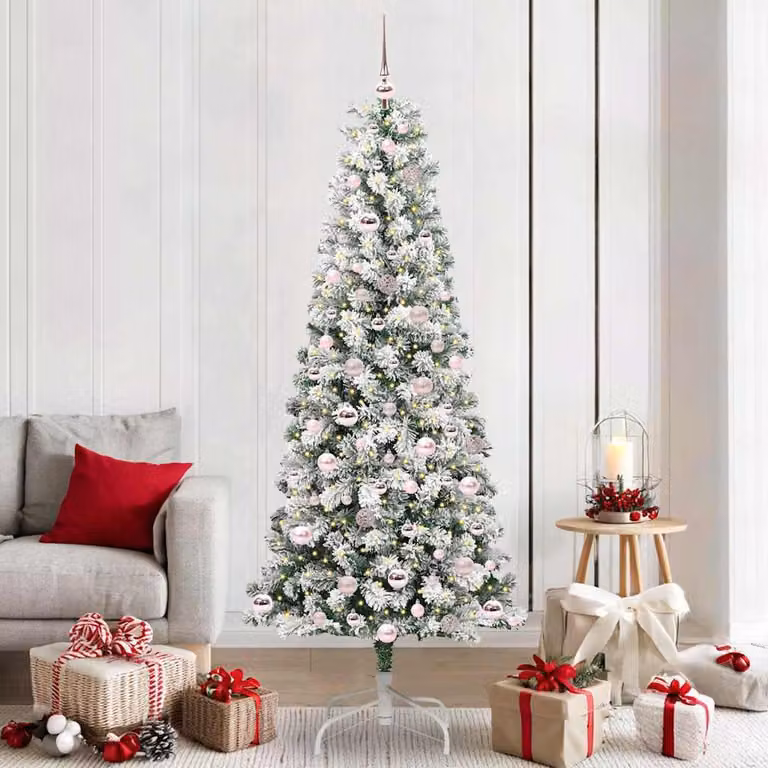 Maison Exclusive - Albero di Natale artificiale pieghevole verde e bianco 210 cm