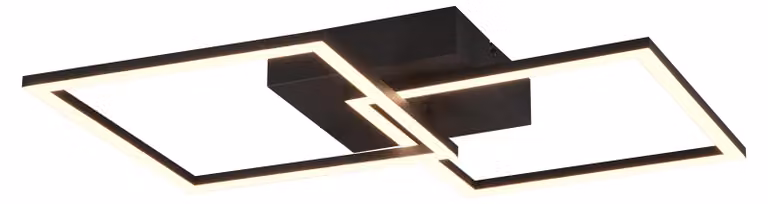 Plafoniera a LED - 60 x 35,2 cm - nero - metallo - regolabile