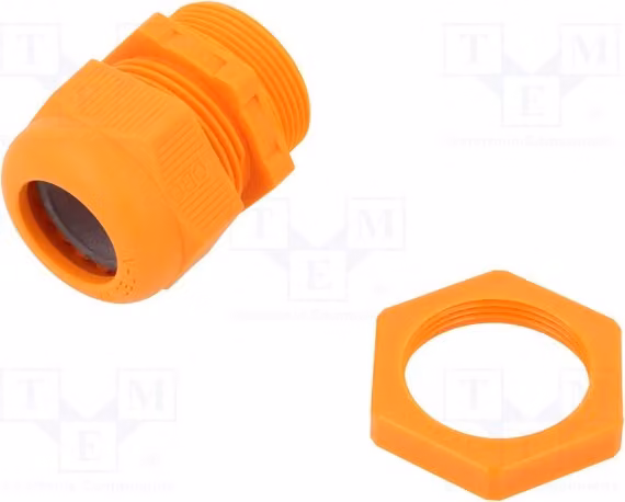 1 x Raccordo per cavi con filettatura metrica 1,5, grado di protezione IP68, modello V-TEC VM32, colore arancione (OR) o nero (M32)