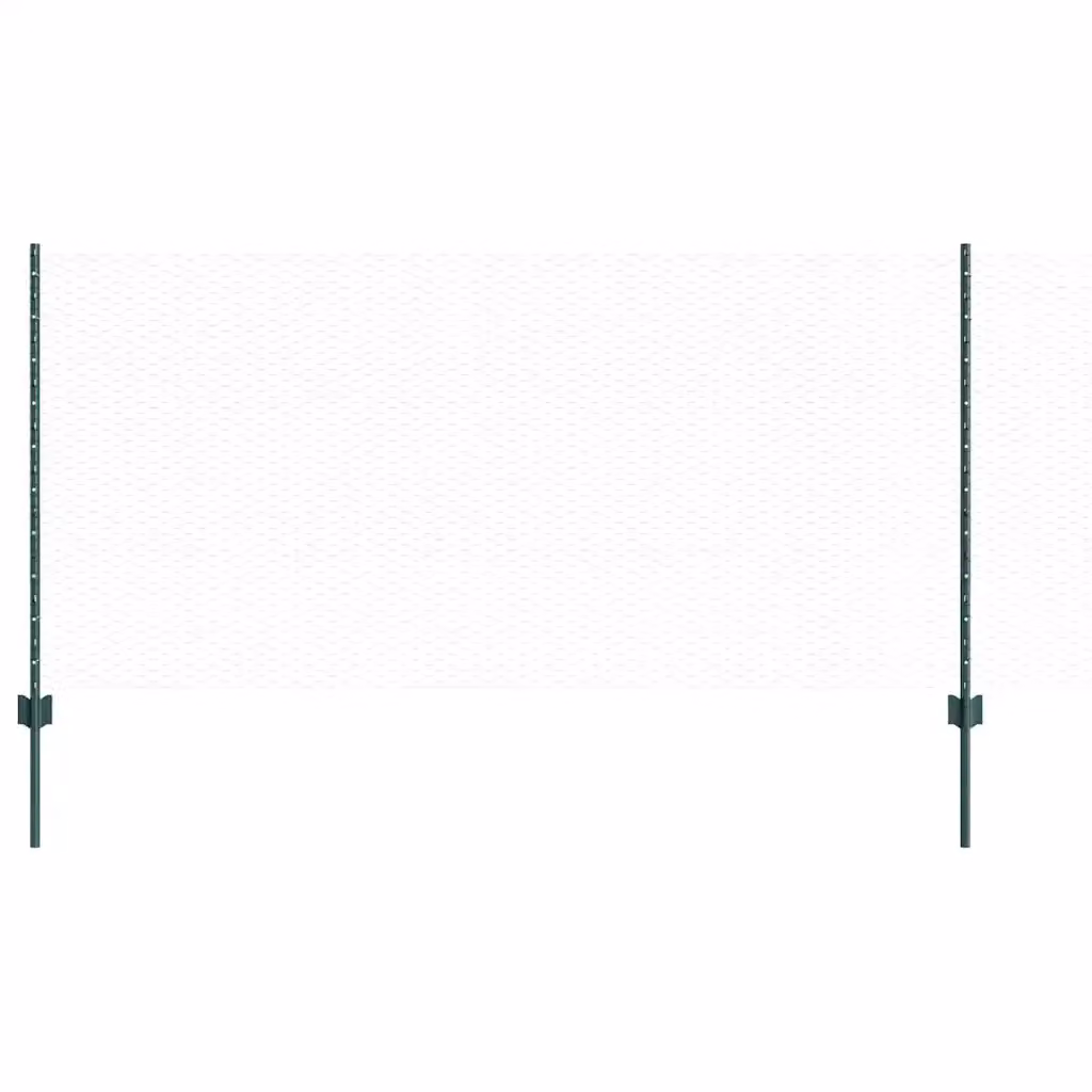 Recinzione esagonale con palo vidaXL in acciaio rivestito in PVC verde per installazione nel terreno L: 100 cm, H: 1 m