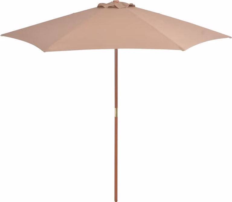Maison Exclusive - Ombrellone con palo in legno 270 cm Taupe
