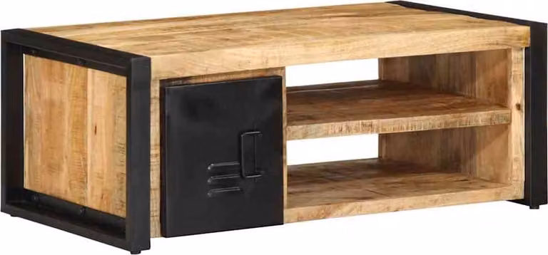 Maison Exclusive - Tavolino da caffè 90x50x36 cm, legno massello di mango grezzo