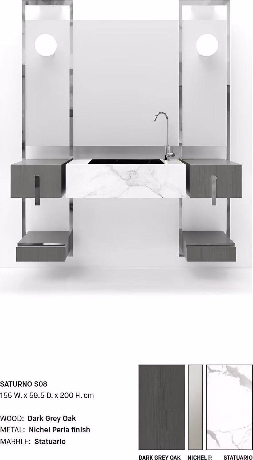 Grau Badezimmer Waschbecken Armaturen Badezimmer Möbel Italien Stil Waschbecken