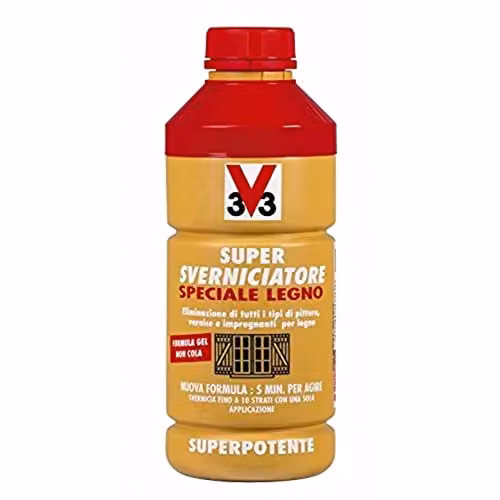 V33 Sverniciatore Formula Gel Ad Azione Profonda Specifico Legno 0,5 Lt