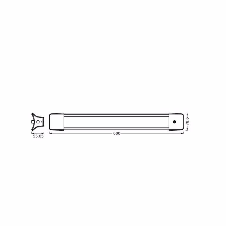 OSRAM Lampada LED a sospensione da ufficio LINE, lunghezza 60 cm, interruttore OFFICE LINE, Bianco / Opale, Studio / Ufficio, Plastica
