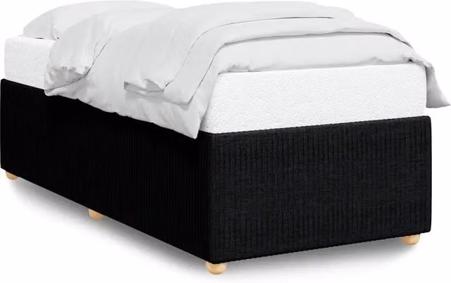 Letto singolo Design In per adulti in tessuto nero L: 100 cm, P: 200 cm – 1