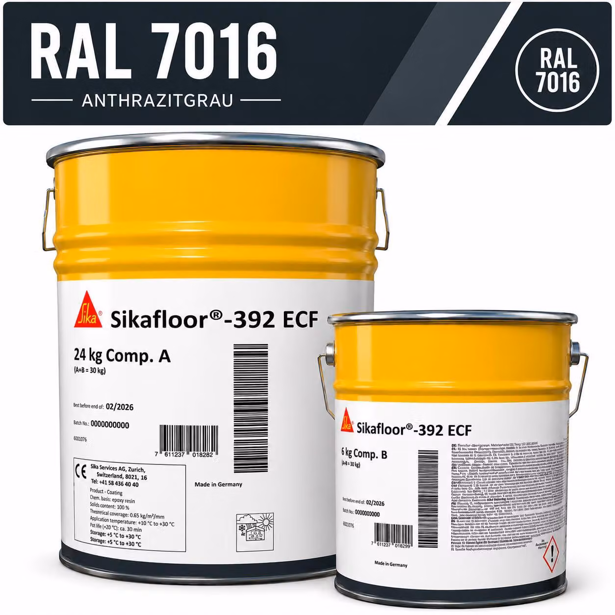 Sikafloor-392 ECF 2K 30kg - RAL 7016