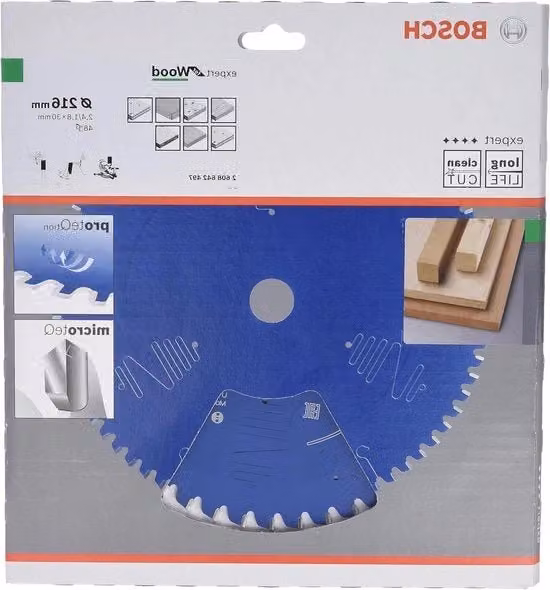 Lama circolare per legno con 48 denti Ø 216 x 30 x 24 mm blu
