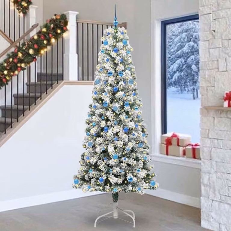 Maison Exclusive - Albero di Natale artificiale pieghevole verde e bianco 240 cm