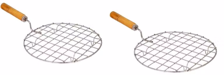 Set di 2 cucchiai da cucina in acciaio inossidabile con manico in legno