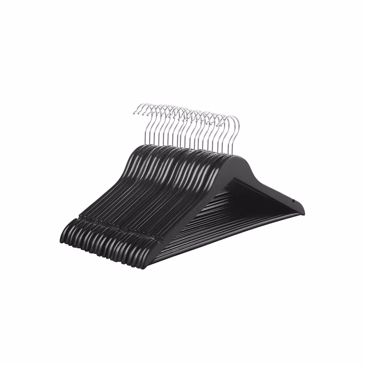 Set di 20 Grucce in Legno, Nero / Set di 50
