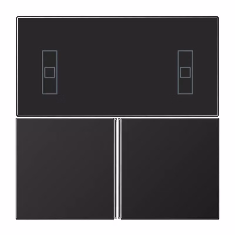 Set di tasti Jung AL4093TSAD, versione completamente nera (alluminio verniciato)