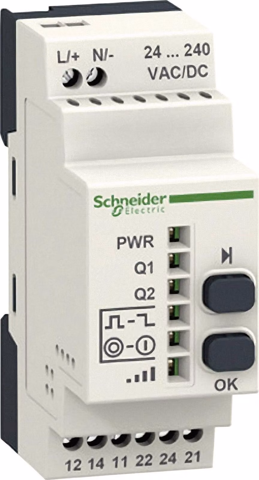 Pacchetto combinato Schneider Electric, pulsante radio, custodia, ricevitore, programmabile, plastica, Ø22mm, 24-240V AC/DC, set di 10 tappi colorati XB5RMA04