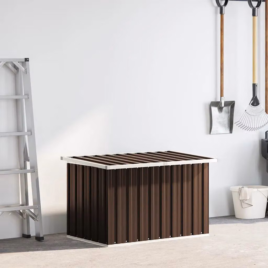 Scatole di stoccaggio vidaXL in acciaio zincato marrone L: 109 cm, P: 67 cm, H: 65 cm