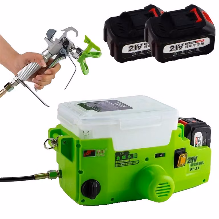 Pistola a spruzzo ad alta tensione, potenza 500W, pressione massima 17MPa, 2 batterie