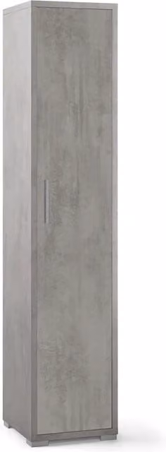 Armadio colonna SARMOG per cucina con 1 anta, colore grigio cemento, L/P/H: 39 x 41 x 182 cm