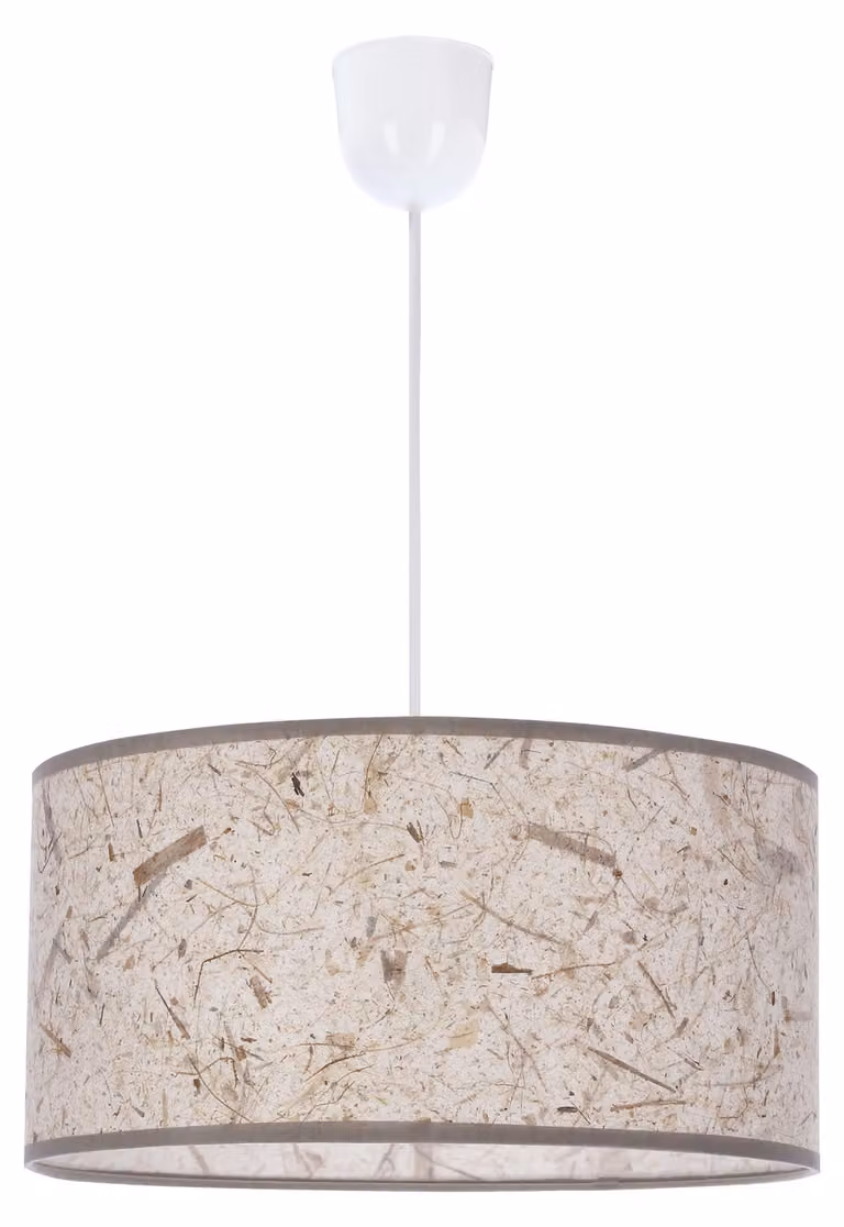 Lampada a sospensione rotonda moderna RADIANT - 1xE27, 60W, bianco / beige