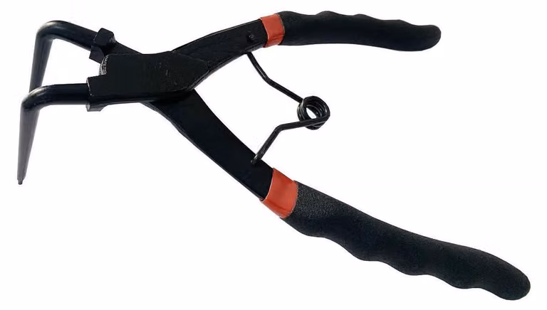 Pinza per anelli di fusione, 190 mm, angolata a 90°, per l'utilizzo interno negli anelli di fusione