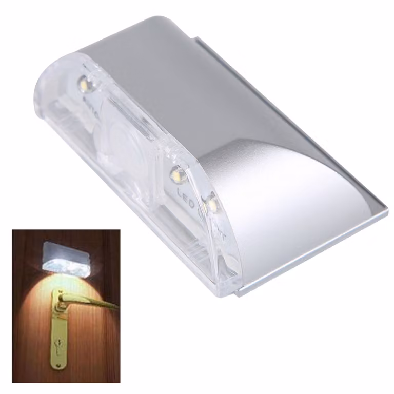 Rilevatore di movimento intelligente a infrarossi PIR con funzione automatica, illuminazione del buco della serratura e 4 lampade a LED