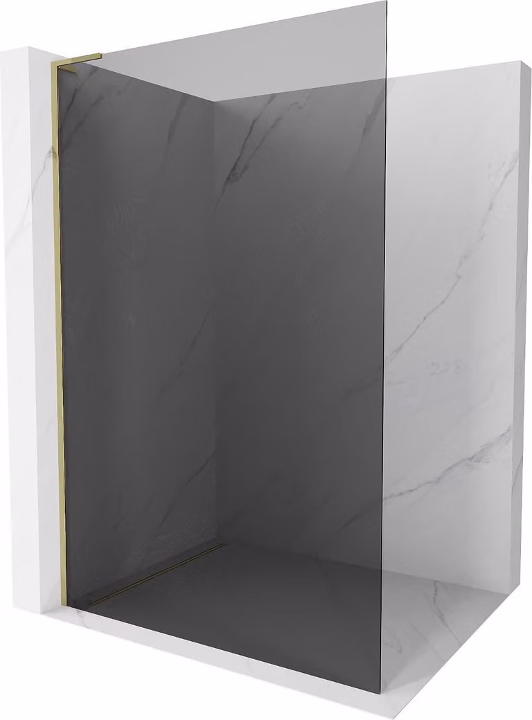 Mexen Kioto L parete doccia Walk-in 70 x 200 cm, grafite, oro - 800-070-103-50-40