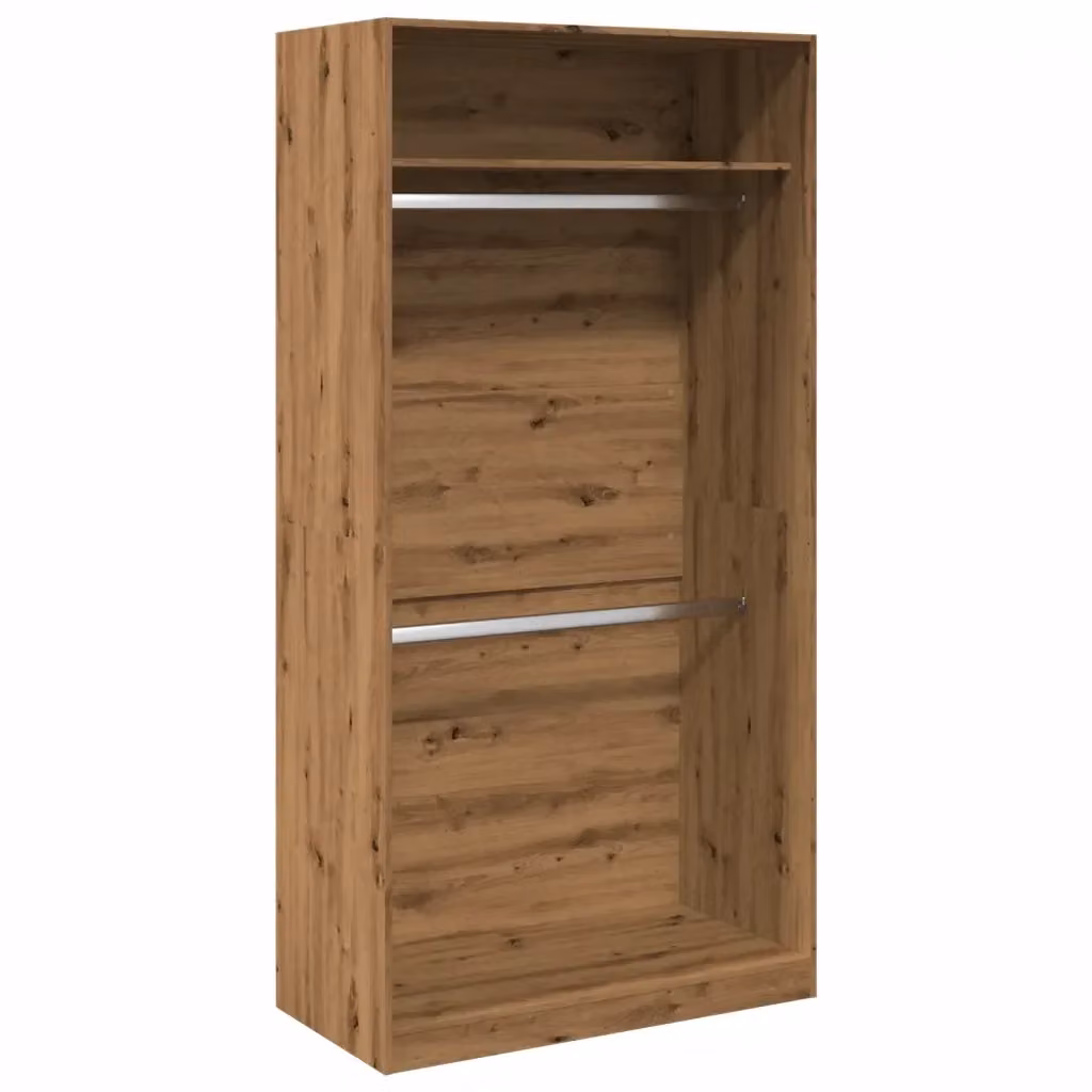 Armadio con ante a battente vidaXL in legno color rovere marrone L: 100 cm, P: 50 cm, H: 200 cm – 2