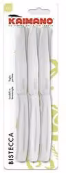 Set di 6 coltelli da bistecca Kaimano DINAMIK in acciaio inox, colore bianco