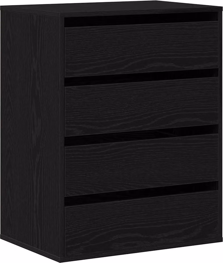Mobile con Cassetti Nero 60 x 41 x 76 cm Legno multistrato