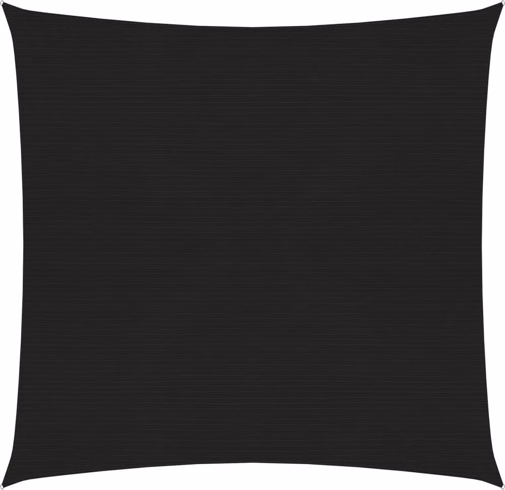 The Living Store Tenda da sole 160 g/m² nero 4,5x4,5 m HDPE