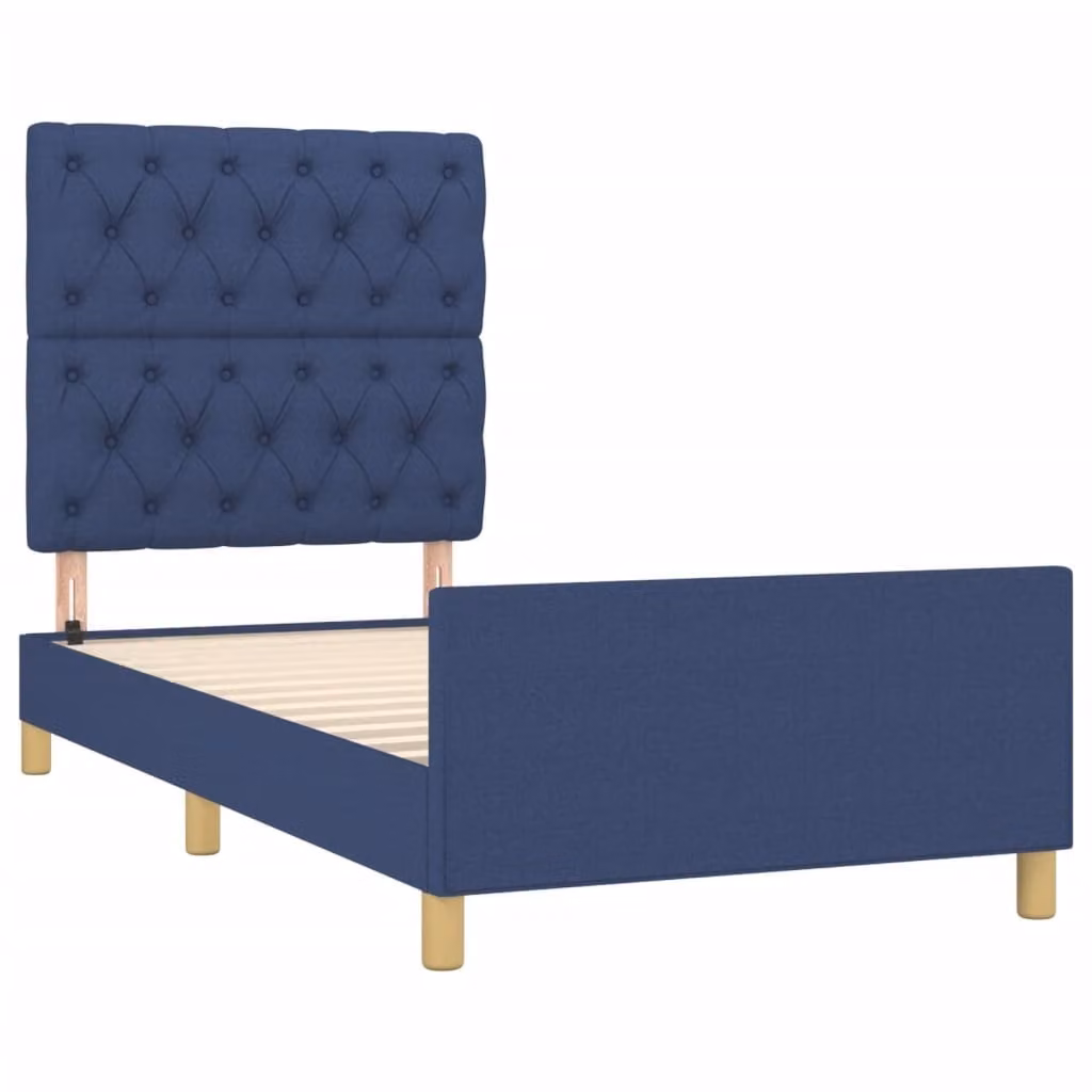 Giroletto senza Materasso Blu 80x200 cm in Tessuto