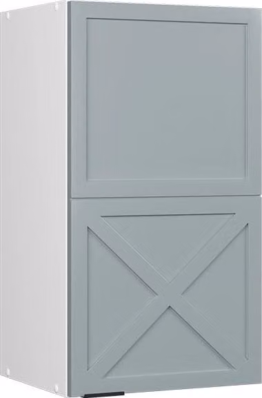 Pensile da cucina Vicco Fame-Line Blu-grigio chiaro e Bianco con ante a battente, L: 40 cm, H: 72 cm, P: 34,1 cm – 1