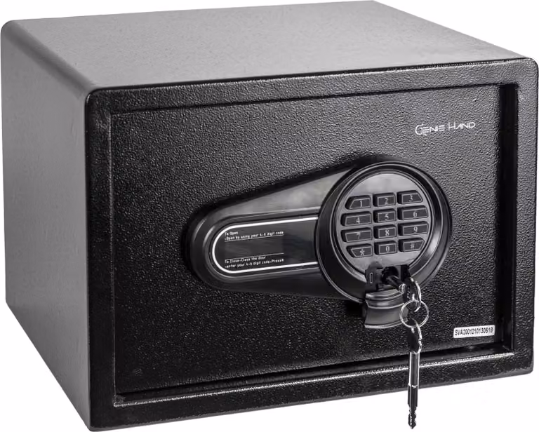 Cassaforte motorizzata con combinazione elettronica - Capacità: 18 litri - Acciaio al carbonio - Colore: nero
