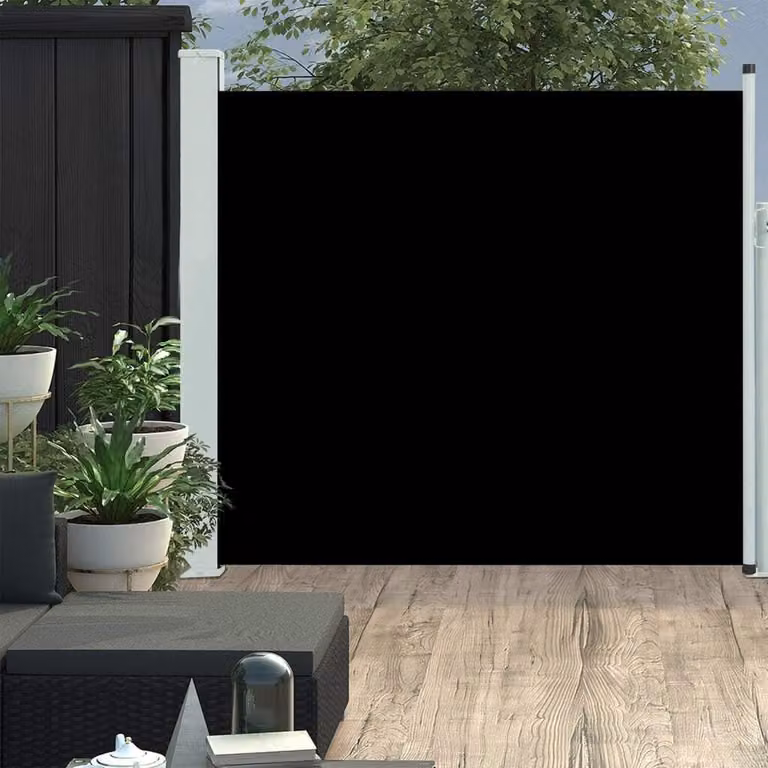 The Living Store Tenda laterale estensibile 170×300 cm nera