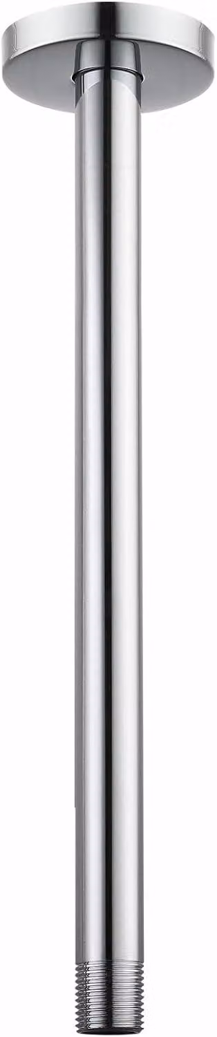 Braccio doccia Flens - Lungo tubo doccia a soffitto - Braccio dritto di ricambio per doccia a pioggia da bagno - Connettore universale 1-2 NPT (40-5 cm)