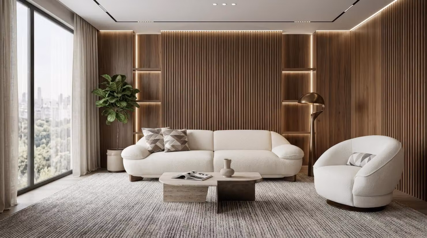 Sofa Garnitur 4-Sitzer Sessel Modern Weiß Bequem Couch Polster