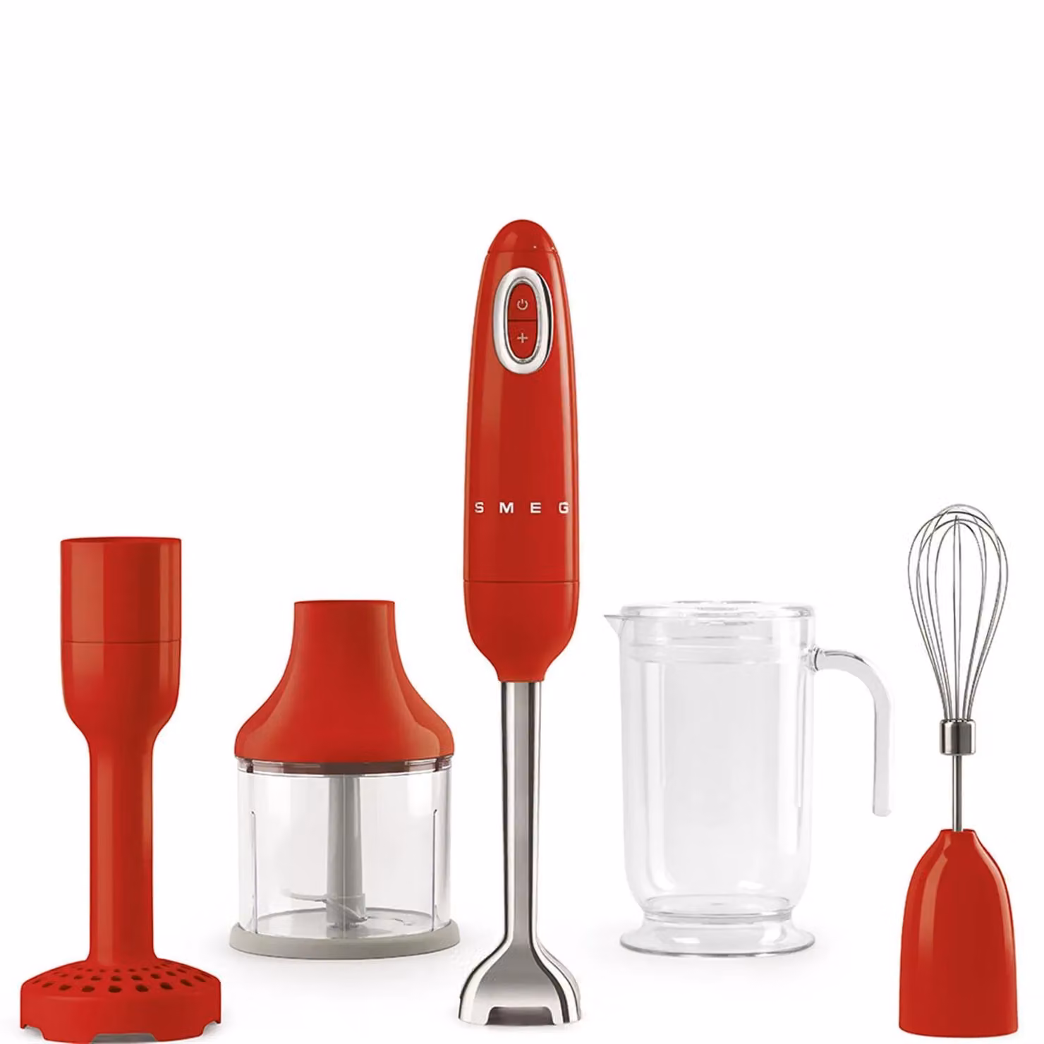 Smeg Frullatore immesione con accessori 50's Style, rosso lucido - HBF02RDEU