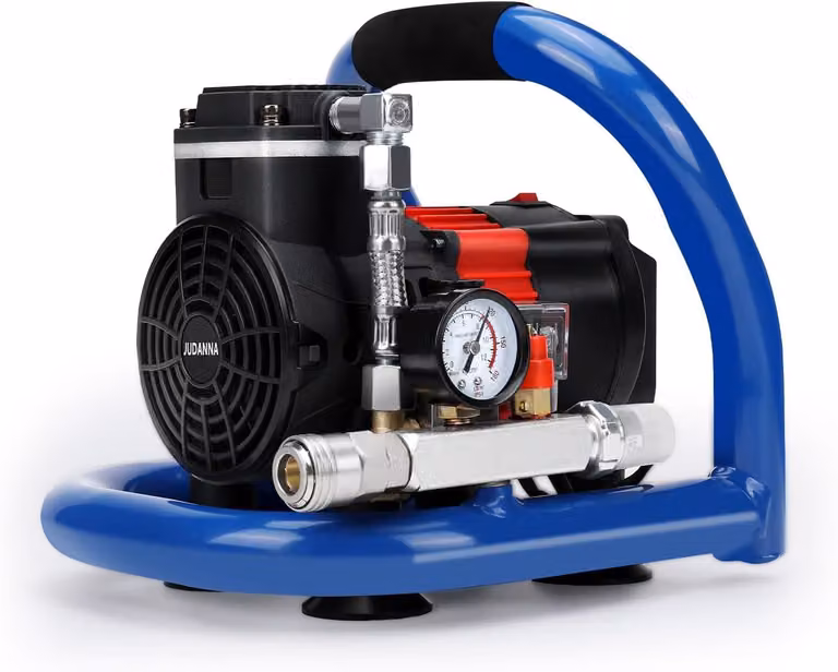 Accucompressor – Compressore d'aria portatile – Pressione di esercizio: 7 bar – Capacità serbatoio: 1,5 litri – Silenzioso
