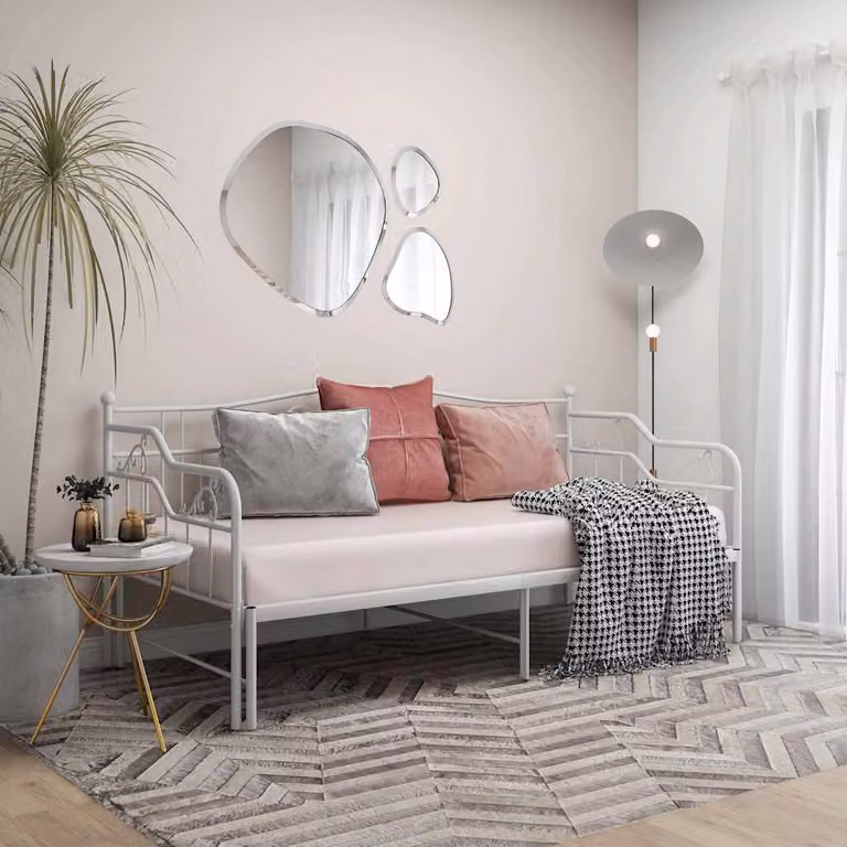 vidaXL Telaio Divano Letto Estrattibile in Metallo Bianco L 90 x P 200 cm