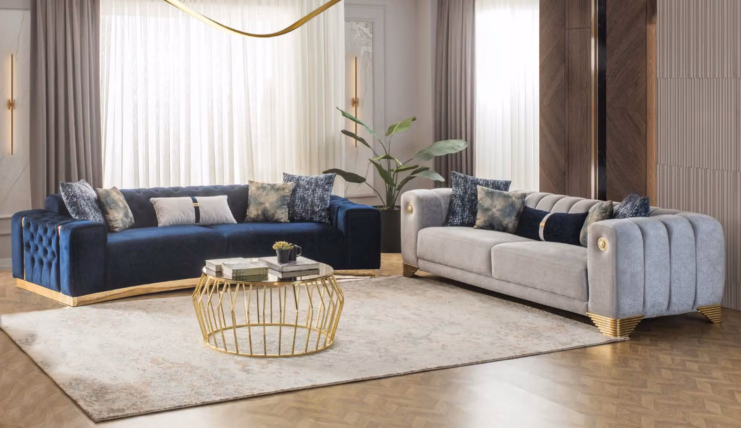 Sofagarnitur 4 3 Sitzer Design Couch Polster Sofas Modern Gruppe Set