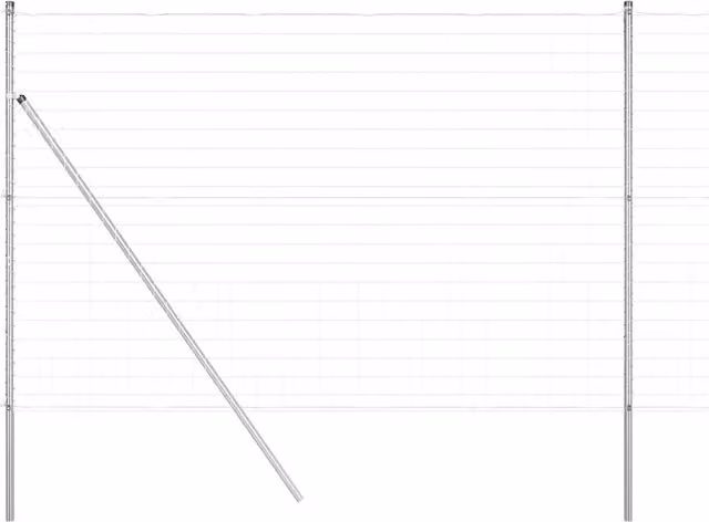 Recinzione da Giardino DESIGN IN in Acciaio e PVC Rivestito Argento, L: 10 m, H: 1,6 m – 1