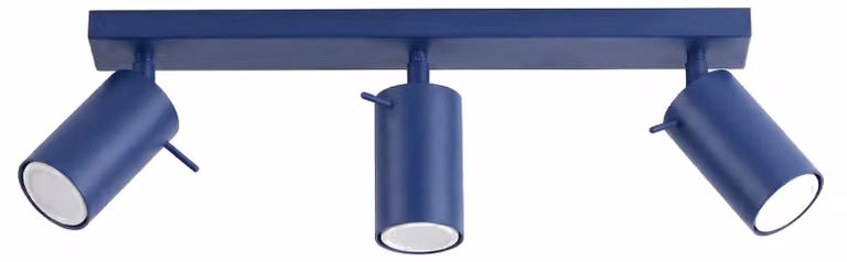 Plafoniera RING 3L blu ultramarino 3xGU10 10W acciaio 16x6x45 cm Sollux Lighting