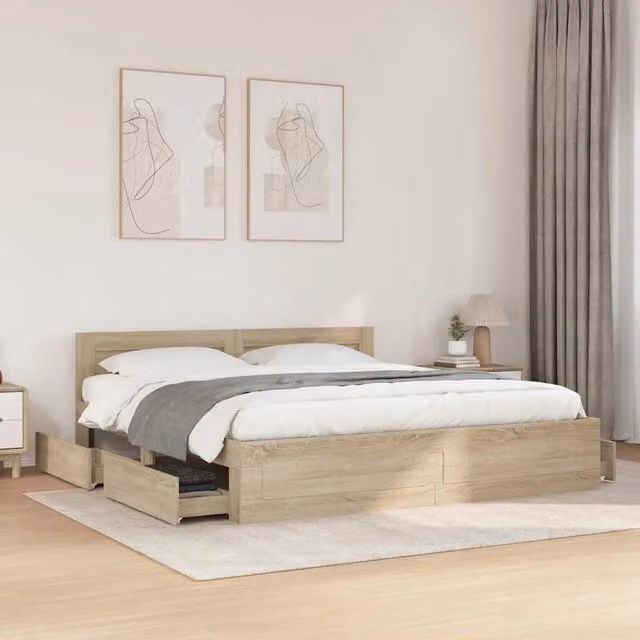 Struttura del letto Sonoma 193 x 203 cm Legno ingegnerizzato 3402856
