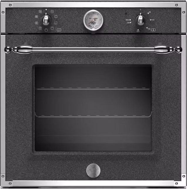 Forno elettrico da incasso Bertazzoni F609HEREKTND multifunzione con convezione e grill, Classe A, Nero Decor Heritage, L: 60 cm