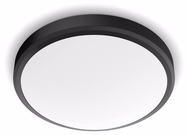 Philips 8719514326606 Doris CL257 lampada da soffitto a LED D313 mm 17 W/1500 lm 2700 K IP44 nera